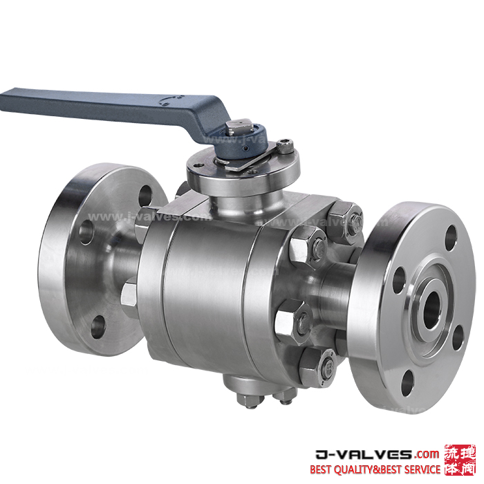 Ansi 900lb 3PC Forged Steel F304 F316 Flanged RTJ Trunnion Mounted Ball Valves
