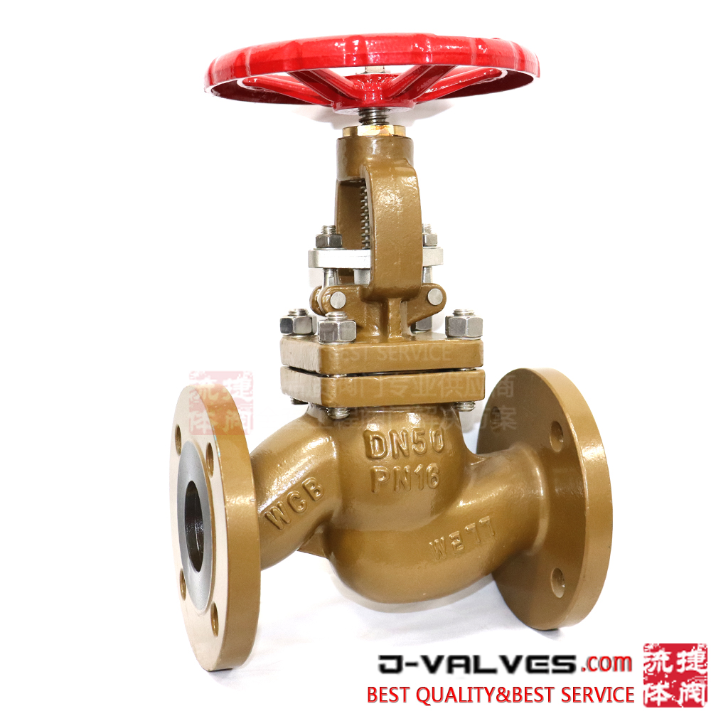 DIN DN50 PN16 A216 WCB carbon steel flange globe valve