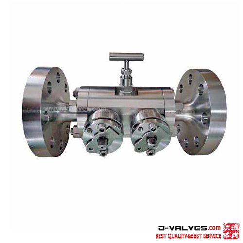 900lb DBB Double Block Double Discharge Stainless Steel Flanged RF Floating Ball Valve