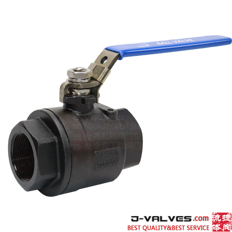 2 Piece Threaded Ends Forged Steel A105 Full Bore Floating Ball Valve