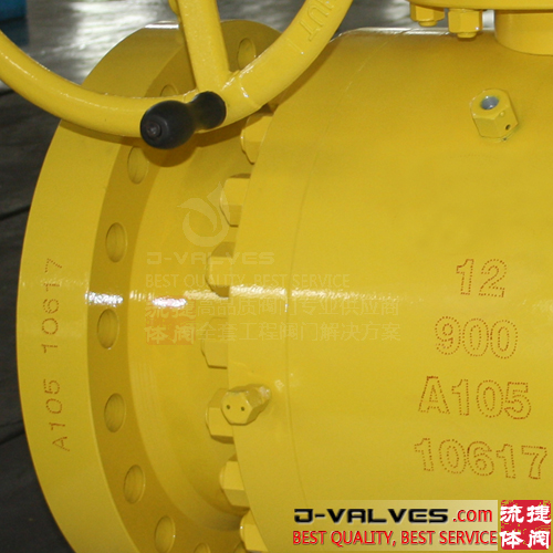 3PC High Pressure Trunnion Ball Valve With Gear Operation