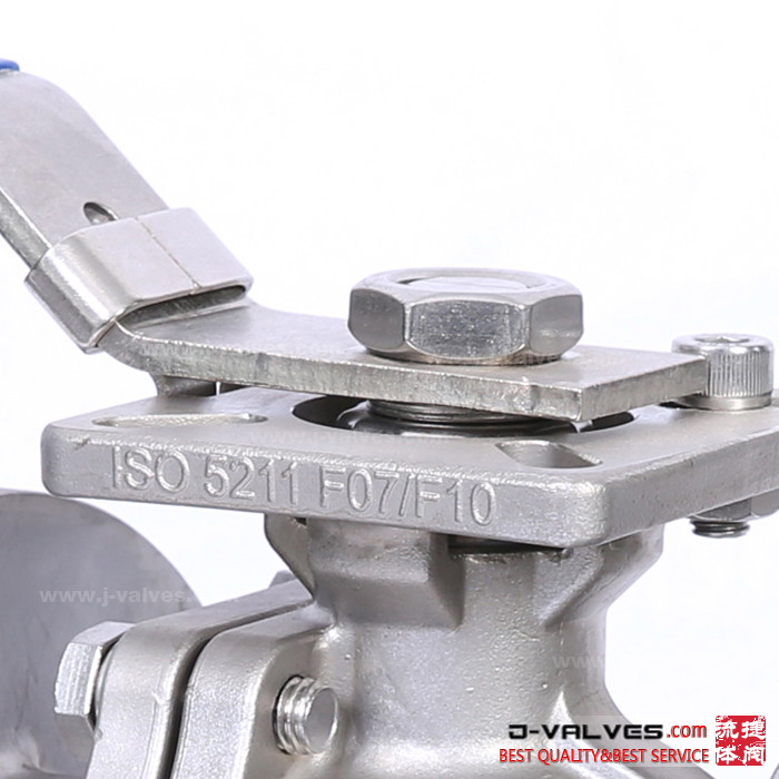 ANSI 150LB ISO5211 High Pad Full Bore Flanged Type RF Stainless Steel Floating Ball Valve