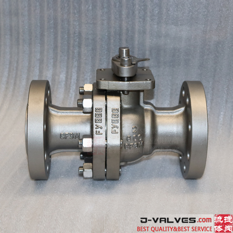 600# High Pressure CF8M Stainless Steel Reduced Bore RTJ Flange Ball Valve