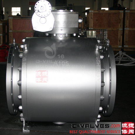 API 6D Stainless Steel Trunnion Flanged Ball Valve with Gear Operation