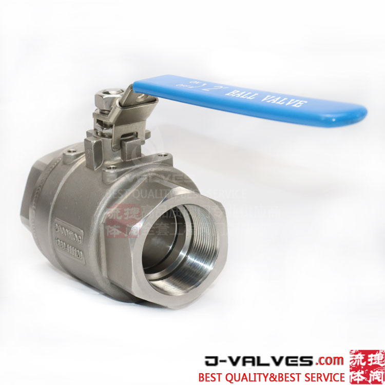 Stainless steel SS CF8 2000WOG FNPT threaded 2 Piece ball valve