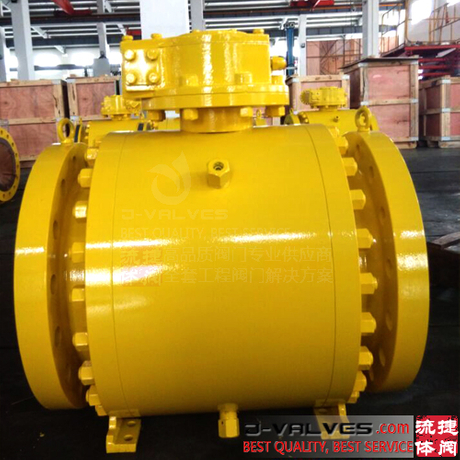  API6D Metal Sealed Trunnion Ball Valve With Gear Operation