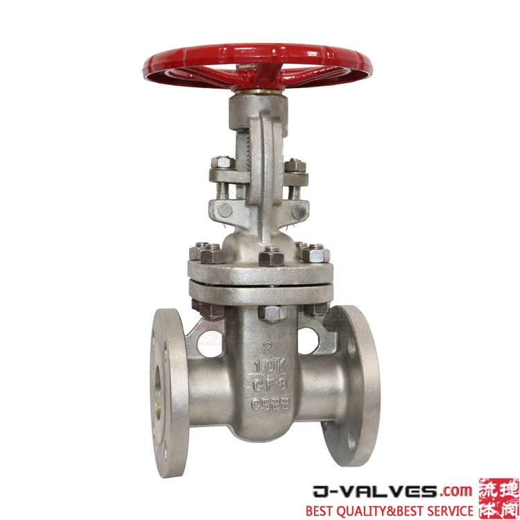 Stainless Steel A351 CF8 Material JIS10K Flanged Gate Valve 
