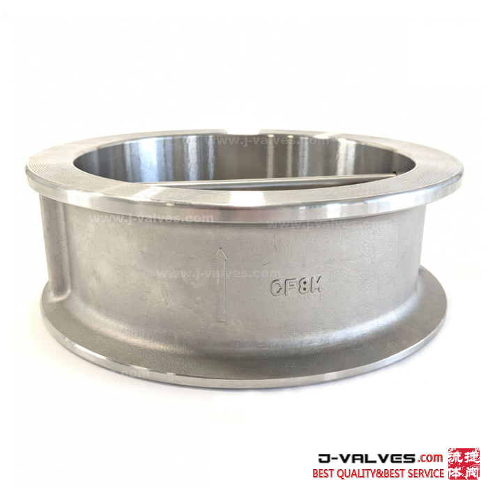 DN150 PN16 Stainless Steel CF8 SS304 Double Flap Wafer Check Valve